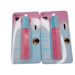 2pk BEAUTY INTUITION RICH BLACK 24H BIG PLUMP CURL FULL LASH NO SMUDGE MASCARA